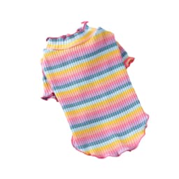 Spring Cotton Pet Cat Clothes for Cats Gotas Mascotas Clothing Sweet Stripe Puppy Sphynx Cat Katten Vest Shirt Ubarnie Dla Kota