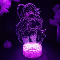 Anime High School DxD Rias Gremory LED Night Light 7 Color Changing Touch Remote Colorful Bedside Lamp for Friends Birthday Gift