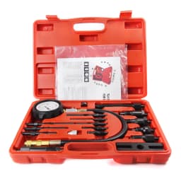 ALLSOME Professional Diesel Engine Cylinder Compression Tester Tool Kit Set Pressure Gauge Tester Kit Set TU-15B Detection Table