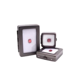 Loose Diamond or Gemstone Display Box Jewelry Beads Pearls Storage Holder Show Container Metal Glass Top Gem Subscription Case