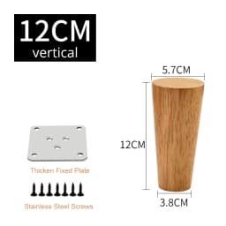 KAK 4pcs Solid Wood Furniture Leg Table Feets Wooden Cabinet Table Legs Fashion Furniture Hardware Replacement for Sofa Bed