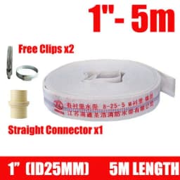 1"~2"Thicken Polyester Fire Hose Belt High-Pressure Wear Resistant Canvas Farming Irrigation Water Pipe 5~20m With Connectors
