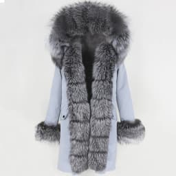 OFTBUY X-long Parka Waterproof Outerwear Real Fur Coat Winter Jacket Women Natural Fox Fur Hood Luxury Outerwear Detachable New