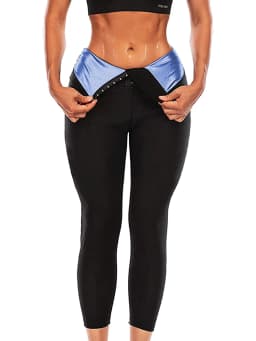 Sauna Sweat High Waisted Leggings Full Long Pants Workout Suit Waist Trainer Body Shaper Sweatsuit Exercise Fitness Yoga Women
