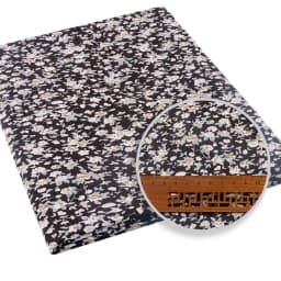 Teramila Grid Pattern Navy Blue Floral Plain Cotton Printed Patchwork Cloth Fabric for Art Sewing DIY Handmade Crafts Needlework