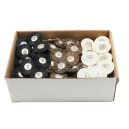 144pcs 22mm Abrasive Brushes 2.35mm Shank Jewelry Polishing Wheel for Dremel Power Tool Accessories