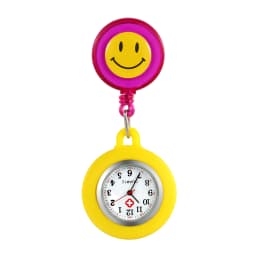 LANCARDO 2021 New Arrival Cute Cartoon Round Smiley Face Stretchable Silicone Ladies Nurse Watch Digital Dial Quartz Watch