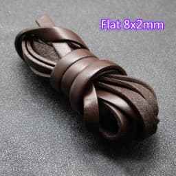 2m/Lot Brown Genuine Leather Cord 1/2/3/4/5/6/8mm Round Flat Leather Strap Rope String for DIY Bracelet Necklace Jewelry Making