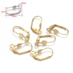 20-50pcs Gold Stainless Steel Hypoallergenic Earring Hooks Fish Earwire Earrings Clasps Earring Wires For Jewelry Maki