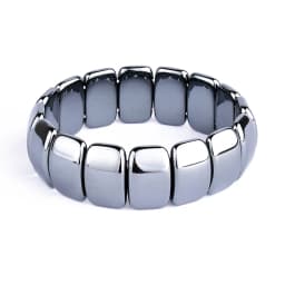 Weight Loss No Magnetic Therapy Bracelet For Men Women Geometric Black Hematite Stone Beads Stretch Health Care Bracelet Jewelry