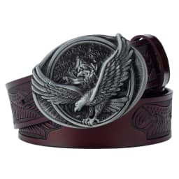 Spread Your Wings And Fly Eagle Buckle Genuine Leather Belt For Man