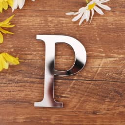Silver Letter Acrylic 3D Mirror Wall Sticker Home Decor Alphabet Poster For Birthday Party Wedding Diy Wallpaper Peel & Stick