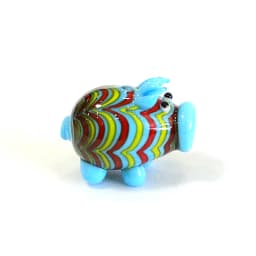 Different Styles Murano Glass Pig Mini Figurines Cute Tiny Animal Craft Ornaments Home Table Fairy Garden Room Kawaii Decoration