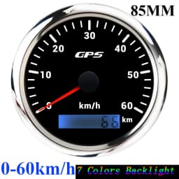 85mm GPS Speedometer Odometer Gauge 0-120MPH 160MPH 120KMH 200kmh with 7Colors Backlight For Car Boat Motorcycle Truck 12V/24V