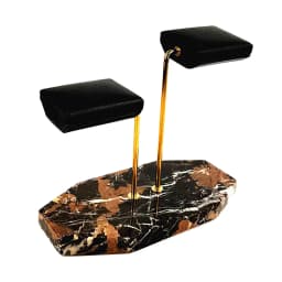 Marble Green Base Gold Support Watch Display Stand for Bracelet Double Watch Jewelry Organizer Watch Placement Jewelry Stand