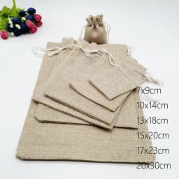 6pcs/lot Jute Bags Gift Drawstring Pouch Gift Box Packaging Bags For Gift Linen Bags Jewelry Display Wedding Sack Burlap Bag Diy