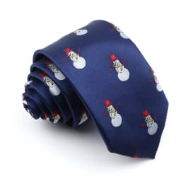 Christmas Ties For Men Red Green Blue Printed Festival Theme Party Gift Xmas Tree Santa Snowflake Slim Necktie For Man Accessori