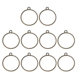 10Pcs Assorted Geometric Hollow Pressed Flower Frame Pendant Resin Jewelry Making Tool Metal Frame Jewelry Charms Bezel Setting