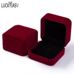 1 PC High Quality Storage Presentation Necklace Pendant Jewelry Box Velvet Case Earrings Plastic Display Box 12 Colors