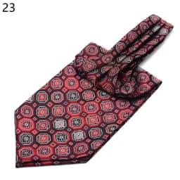 Men Vintage Polka Dot Wedding Formal Cravat Ascot Self British Style Gentleman Polyester Silk Paisley Neck Tie Suit Wedding