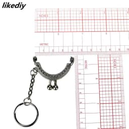 1 Piece 4 CM Half Round Metal Purse Frame Kiss Clasp Lock With Key Ring Bag Accessories
