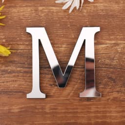 Silver Letter Acrylic 3D Mirror Wall Sticker Home Decor Alphabet Poster For Birthday Party Wedding Diy Wallpaper Peel & Stick
