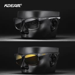 KDEAM Photochromic And Polarized Unisex Sunglasses Square UV400 Shades Mirrored Glasses For Driving Hiking Camping Fishing