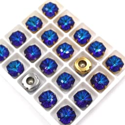 10pcs/Bag 8mm/10mm Fat Square Shape Glass Strass Crystal Sewing Claw Rhinestones Diy Clothing Accessories