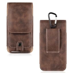 Vertical Leather Universal Cell Phone Holster Bag Belt Clip Loop Pouch Wallet Case Cover for Samsung iPhone Xiaomi Huawei LG