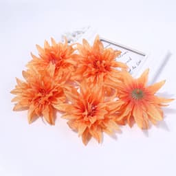 5PCS Dahlia Artificial Silk Flower Heads Decorative Scrapbooking For Home Wedding Artificial Flowers Decoration Fake Flower Wall