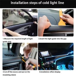 1/2/3/4/5M Car Interior Led Decorative Lamp EL Wiring Neon Strip For Auto DIY Flexible Ambient Light USB Cigar Atmosphere Diode