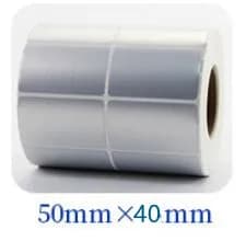 Silver Thermal Transfer Labels PET barcode adhesive sticker Waterproof Tear-proof oil-proof Thermal Transfer Ribbon Printer Stic
