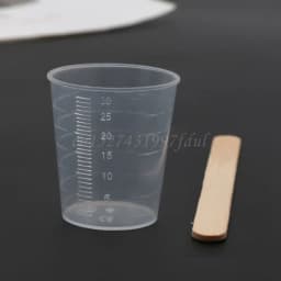 50Pcs 30ml Plastic Graduated Cups Clear Scale Cups with 50 Pcs Wooden Stirring Sticks for Mixing Paint Epoxy Resin Tools