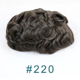 Man Human Hair 80%Density Ultra Thin 0.02mm Full Skin PU New Men Toupee Grey White 1B80 60R# Male Hairpieces Capillary Prosthes