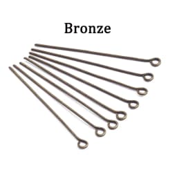 200pcs Eye Head Pins 20 24 30 35 40 45 50 mm Eye Pins Gold/Rhodium Findings For Diy Jewelry Making Jewelry Accessories Supplies