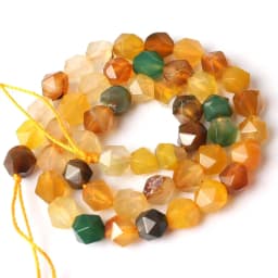 6-12mm Natural Garnet Agates Quartz Tiger Eye Howlite Opal Stone Beads Faceted Loose Beads For DIY Jewelry Making Bracelet