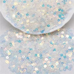 3mm 4mm 5mm 6mm Transparent Crystal Sequin Cup Flat Round PVC Loose Sequins for Diy Handmade Sewing Accessories 10g