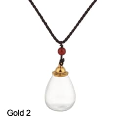 New Glaze Vial Necklace Openable Water Drop Heart Shape Perfume Bottle Pendant Steel Chain Necklace Oil Diffuser Vial Jewelry