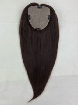 Human Hair Topper With 4 Clips In Silk Top Skin Base Virgin European Hair Toupee for White Women Hairpiece