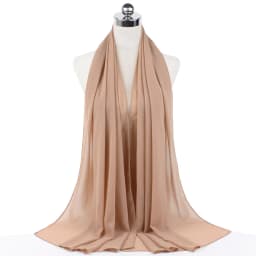 New Premium Plain Chiffon Scarf Muslim Hijab Instant Shawl Soft Ball Bubble Chiffon Head Wraps Islamic Lady Women Hijabs