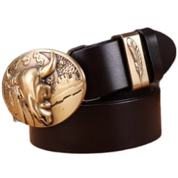 red 2020 solid brass buckle high quality camel belts for men leaf cow 3.8 cm wide strap girdle full grain 100% genuine leather