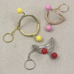5cm mini semicircle purse frame clasp Color beads With key ring DIY coin purse Kiss lock bag accessories 6pcs/lot