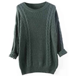 Clearance Wool Women Knitted Sweater Winter Bat Long Sleeve Pullover Autumn Female O-Neck Solid Jumper Loose Casual Top Clothing
