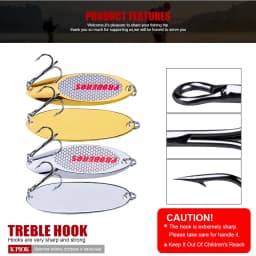PRO BEROS 3g-60g Metal Spinner Spoon Trout Fishing Lure Hard Bait Sequins Noise Paillette Artificial Bait Small Hard Sequins