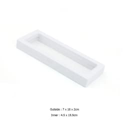 PE Film Jewelry Storage Box 3D Packaging Case Gemstone Free Stand Floating Frame Membrane Ring Earrings Necklace Display Holder