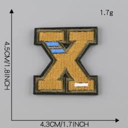 A-Z Letter Patches on Clothes magic paste Patch Military Biker Embroidery Clothing Sticker Applique 26pc Alphabet Diy Logo Brand