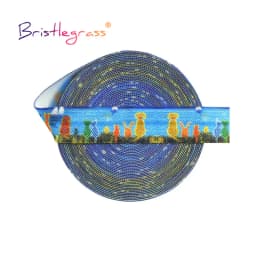 BRISTLEGRASS 2 5 10 Yard 5/8" 15mm Cherry Print Foldover Elastic FOE Spandex Satin Band Tape Hair Tie Headband Dress Sewing Trim