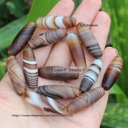 6-50mm Natural Coffe Botswana Agate Coffe Color Stripe agates Oval beads 15"/38cm , For DIY Jewelry making !