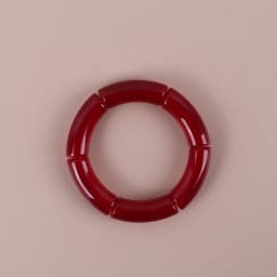 Trendy Resin Geometric Beaded Bracelets on Hand Acrylic Bamboo Tube Bangles Bracelets For Women Fashion Jewelry Valentines Gift