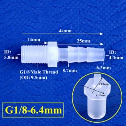 5~200pcs G1/8 1/4 Thread To 2.8~12mm PP Pagoda Direct Connector Aquarium Tank Air Pump Adapter Irrigation System Pipe Hose Joint